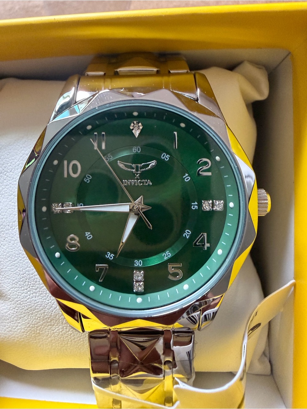 Invicta SPECIALTY I WATCH WITH DIAMOND STYLE INDICES, SILVER BAND SALE👉🏼$60🔥🔥🔥